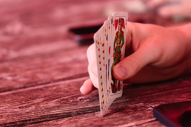 Detailaufnahme von Spielkarten